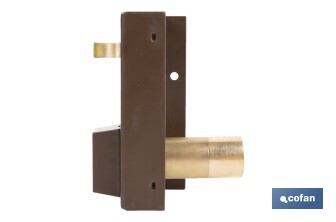 Cerradura de sobreponer de izquierda | Adaptable al modelo 56A | Cilindro de Ø25 mm | Incluye 3 llaves | Disponible en dos medidas diferentes - Cofan