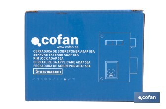 Cerradura de sobreponer de izquierda | Adaptable al modelo 56A | Cilindro de Ø25 mm | Incluye 3 llaves | Disponible en dos medidas diferentes - Cofan