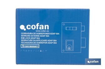 Cerradura de sobreponer de izquierda | Adaptable al modelo 56A | Cilindro de Ø25 mm | Incluye 3 llaves | Disponible en dos medidas diferentes - Cofan