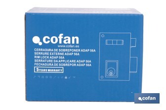 Cerradura de sobreponer de izquierda | Adaptable al modelo 56A | Cilindro de Ø25 mm | Incluye 3 llaves | Disponible en dos medidas diferentes - Cofan