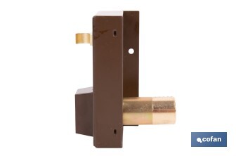 Cerradura de sobreponer de izquierda | Adaptable al modelo 56A | Cilindro de Ø25 mm | Incluye 3 llaves | Disponible en dos medidas diferentes - Cofan