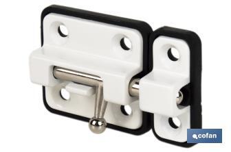 Door Bolt with Plastic Plate | Bolt Locks Available in several colours | Different sizes - Cofan