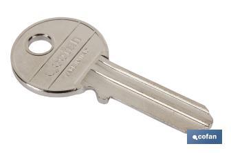Mechanical Cut Key Blank | Copy of key for roller shutter locks | Pack of 5 key blanks - Cofan