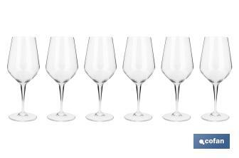 Pack of 6 wine glasses | Ágata Model | Available in different capacities | 100% lead-free - Cofan