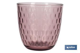 Pack of 6 tumbler glasses | Ópalo Model | Capacity: 29cl | Available in different colours - Cofan