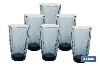 Pack of 6 tall tumbler glasses | Jade Model | Available in different capacities | Different colours - Cofan