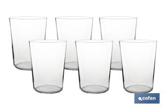 Pack of thin crystal cider glasses | Capacity: 50cl | 100% cadmium and lead free - Cofan