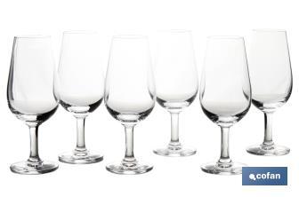 Pack of 6 wine tasting glasses | Suitable for all types of wine | Capacity: 17cl | Height: 15cm - Cofan