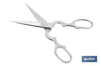 Tijeras de pescado | Adecuadas para uso profesional | Hojas de acero inoxidable | Longitud: 21 cm | Ideales para corte preciso de alimentos - Cofan