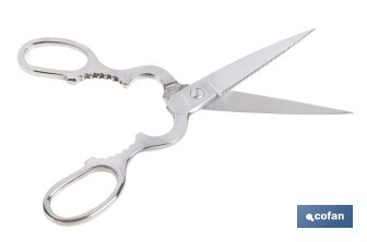 Tijeras de pescado | Adecuadas para uso profesional | Hojas de acero inoxidable | Longitud: 21 cm | Ideales para corte preciso de alimentos - Cofan