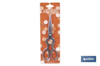 Tijeras de pescado | Adecuadas para uso profesional | Hojas de acero inoxidable | Longitud: 21 cm | Ideales para corte preciso de alimentos - Cofan