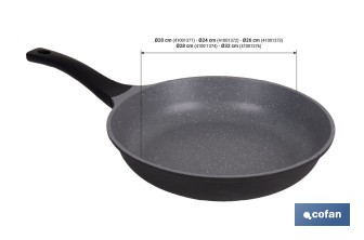 Sartén antiadherente con diferentes diámetros | Apta para inducción y lavavajillas | Aluminio forjado | Gama Anzio - Cofan