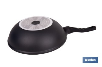 Sartén wok de inducción Ø30 cm gama Anzio | Aluminio forjado | Revestimiento antiadherente | Apta para todo tipo de cocinas - Cofan