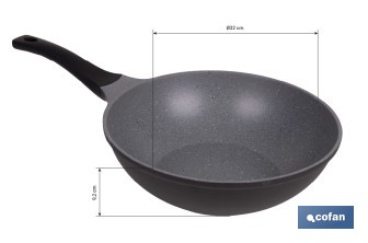 Sartén wok de inducción Ø30 cm gama Anzio | Aluminio forjado | Revestimiento antiadherente | Apta para todo tipo de cocinas - Cofan