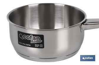 Stainless steel saucepan | Glossy finish and rust resistant | Three different diameters | Three different capacities - Cofan