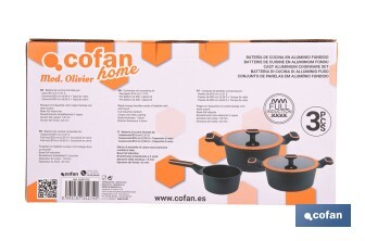 Batería de Cocina Full Induction | 3 Piezas | Aluminio Fundido - Cofan