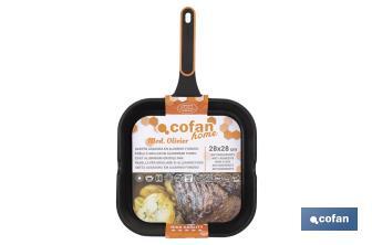 Bistecchiera Full Induction | Realizzata in alluminio fuso | Dimensioni: 28 x 28 cm - Cofan