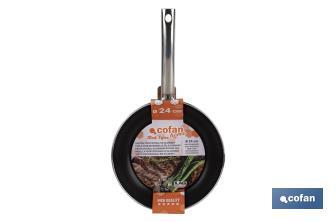 Professional frying pan | Available in two size to choose from | Aluminium and steel handle - Cofan