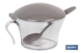 Sugar bowl with lid | Albahaca Model | Polypropylene and polystyrene | 120ml capacity | Several colours - Cofan