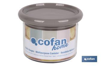Bote Multiusos Modelo Albahaca | Fabricado en Poliestireno y Polipropileno | Tarros de Almacenamiento de Cocina - Cofan