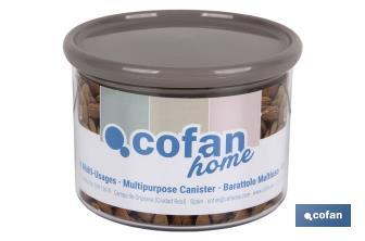 Bote Multiusos Modelo Albahaca | Fabricado en Poliestireno y Polipropileno | Tarros de Almacenamiento de Cocina - Cofan