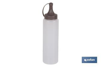 Squeeze bottle | Albahaca Model | Sauce & oil bottle | Plastic squeeze bottle | Stone colour - Cofan