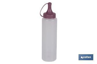 Botella aceitera | Modelo Albahaca | Botella para Salsas o Aceites| Botella Exprimible de Plástico | Color rosa palo - Cofan