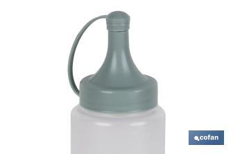 Oliera | Modello Albahaca | Bottiglia per salse o olio | Bottiglia di plastica da spremere | Verde acqua - Cofan