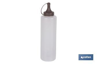 Squeeze bottle | Albahaca Model | Sauce & Oil Bottle | Plastic Squeeze Bottle | Stone Colour - Cofan