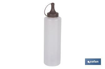 Squeeze bottle | Albahaca Model | Sauce & oil bottle | Plastic squeeze bottle | Stone colour - Cofan