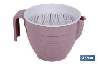 Fat separator with strainer of 500ml, Albahaca Model | Kitchen Fat Separators | Several colour | Size: 16.5 x 12 x 10cm - Cofan