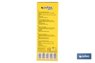 Borosilicate glass jar | 1,300ml Capacity | Several Colours | Size: 27.5 x 16.5cm ø 10cm - Cofan