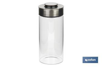 Borosilicate glass bottle | Capacity from 550ml to 1,900ml | Suitable for food contact | Suitable for food storage - Cofan