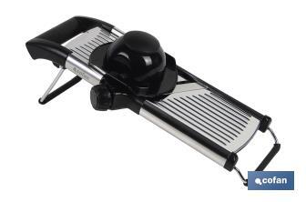 Stainless steel mandoline slicer | Size: 41.8 x 16.5 x 6.5cm | Cuts up to 6mm thick - Cofan