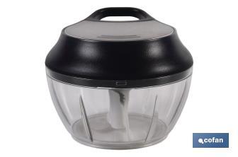 Manual food chopper | Fresh-keeping lid and mixer included | 500ml capacity | ABS, polypropylene and stainless Steel - Cofan