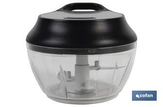 Manual food chopper | Fresh-keeping lid and mixer included | 500ml capacity | ABS, polypropylene and stainless Steel - Cofan