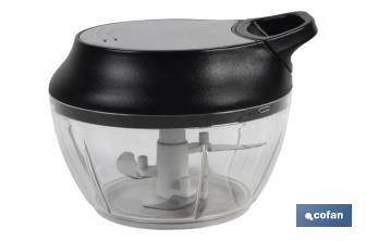 Picadora Manual de alimentos | Incluye Tapa y Accesorio Batidor | Capacidad 500 ml - Cofan