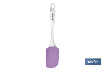 Espátula de silicone | Língua de silicone com cabo de nylon transparente | Comprimento 25cm | Modelo Vergini - Cofan