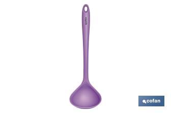 Soup ladle | Vergini Model | Silicone-coated nylon | Size: 28 x 8.5cm | Soup ladle - Cofan