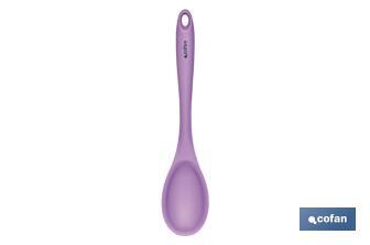 Kitchen spoon, Vergini Model | Silicone-coated nylon | Size: 27 x 5.7cm | Resistance up to 220°C - Cofan