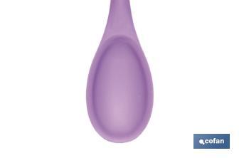 Cuchara de Cocina Modelo Vergini | Fabricada en Nylon recubierta de Silicona | Medida 27 x 5,7 cm | Resistente hasta 200 °C - Cofan