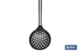 Rasera Espumadera Modelo Neige | Fabricada en Silicona con Mango Inox | Medida 34 cm | Resistente hasta 220 °C - Cofan