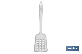 Paletta da cucina scanalata Modello Bach, Realizzata in silicone e nylon, Dimensioni: 34 cm