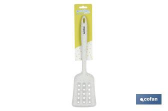 Paletta da cucina scanalata Modello Bach | Realizzata in silicone e nylon | Dimensioni: 34 cm - Cofan