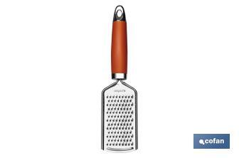 Double-sided grater, Sena Model | Stainless steel with red ABS handle | Size: 24cm - Cofan