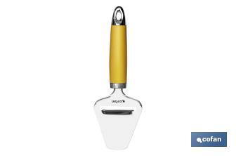 Affetta formaggio Modello Sena | Realizzato in acciaio inox con manico in ABS | Giallo | Dimensioni: 22 cm - Cofan