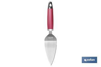 Palete para bolos face Modelo Sena I Aço inox com cabo ABS vermelho I Medida 27 cm - Cofan