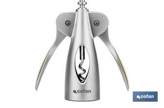 Corkscrew | Yellow or Black | Sena Model | Zinc Alloy | Size: 17 x 6.2 x 4.2cm - Cofan