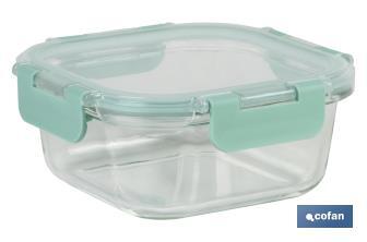 Set of 2 square food containers, Agatha Model - Cofan