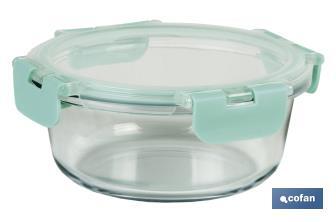 Set de 2 Fiambreras Redondas de Borosilicato | Modelo Aghata | Capacidad 620-950 ml - Cofan